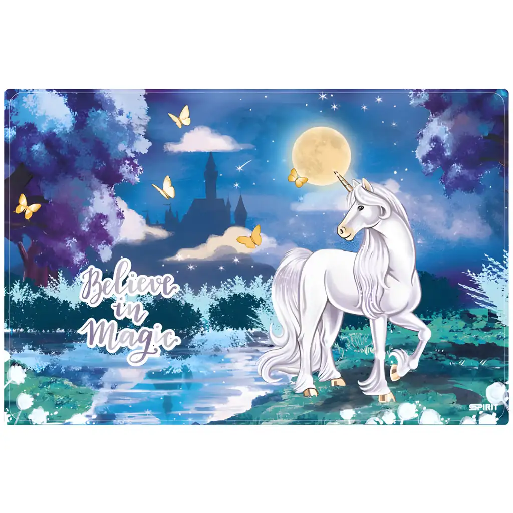 imagen de Spirit: Cree en la Magia escritorio con soporte de unicornio 60x40cm 1