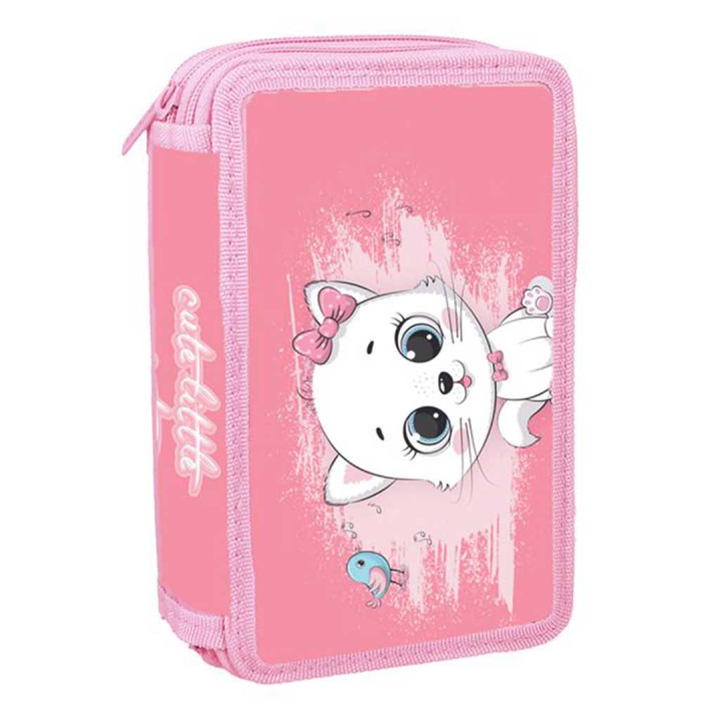 imagen de Spirit: Estuche de lápices de tres niveles con estampado de gatito Little Kitty de 28 piezas 1