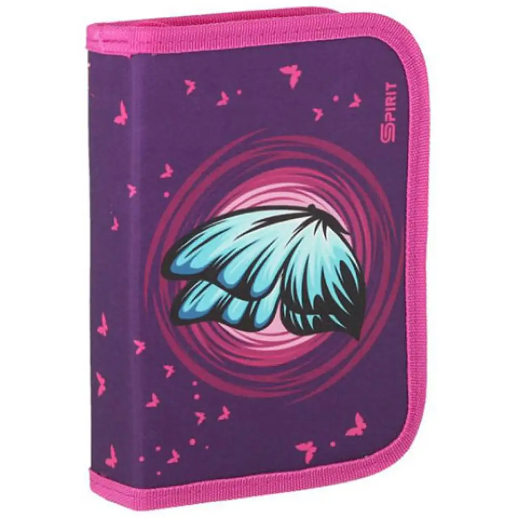 imagen de Spirit: Estuche de lápices desplegable con diseño de mariposa azul 3D 50ud 1
