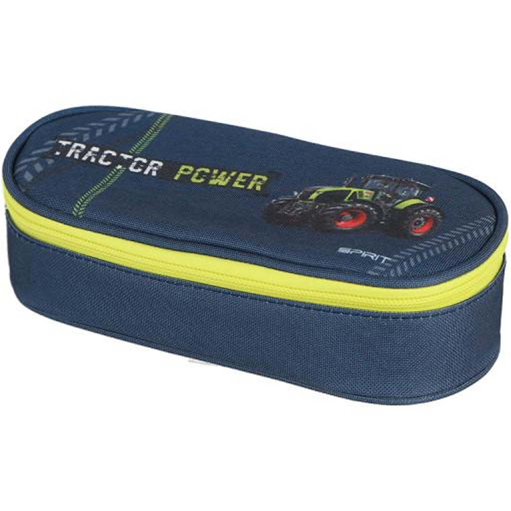 imagen de Spirit: Estuche ovalado con diseño de tractor 20x10x6cm 1