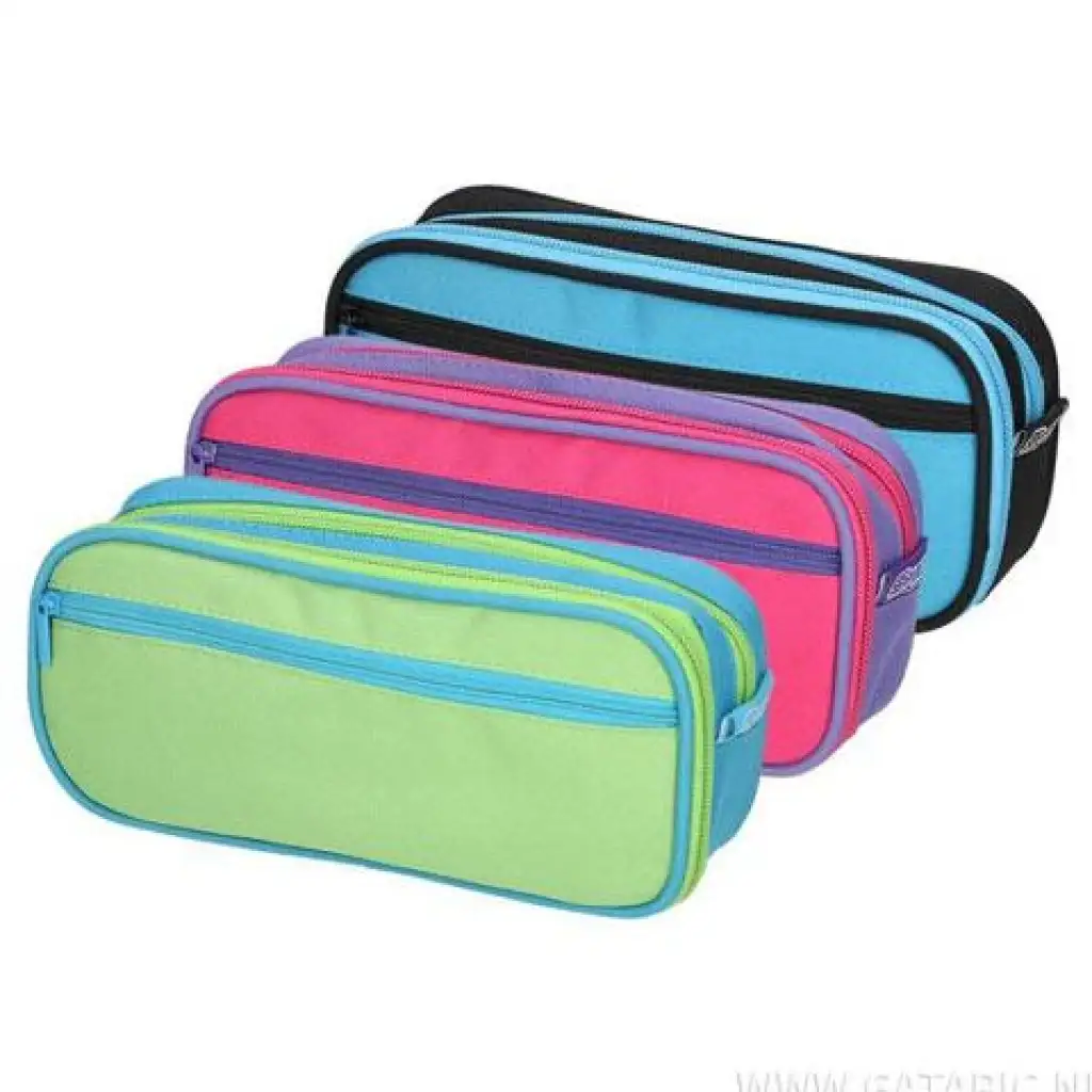 imagen de Spirit: Estuche ovalado de tres compartimentos de colores en varias versiones 21x6cm 1