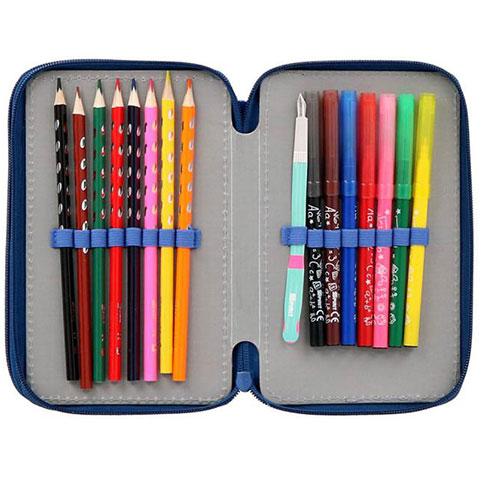imagen de Spirit: Fútbol Azul estuche de lápices de tres niveles 4