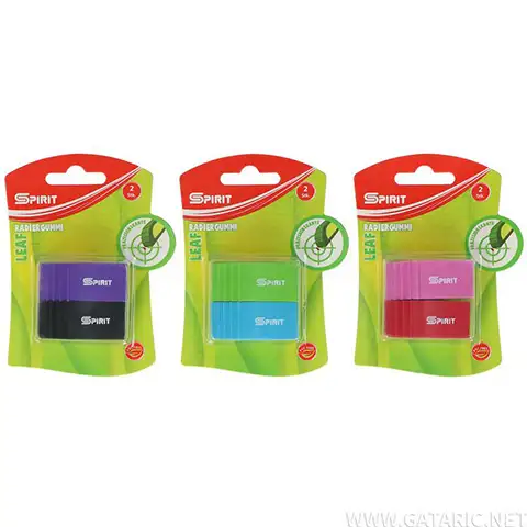 imagen de Spirit: Goma cuadrada Leaf en varios colores, set de 2 unidades 1