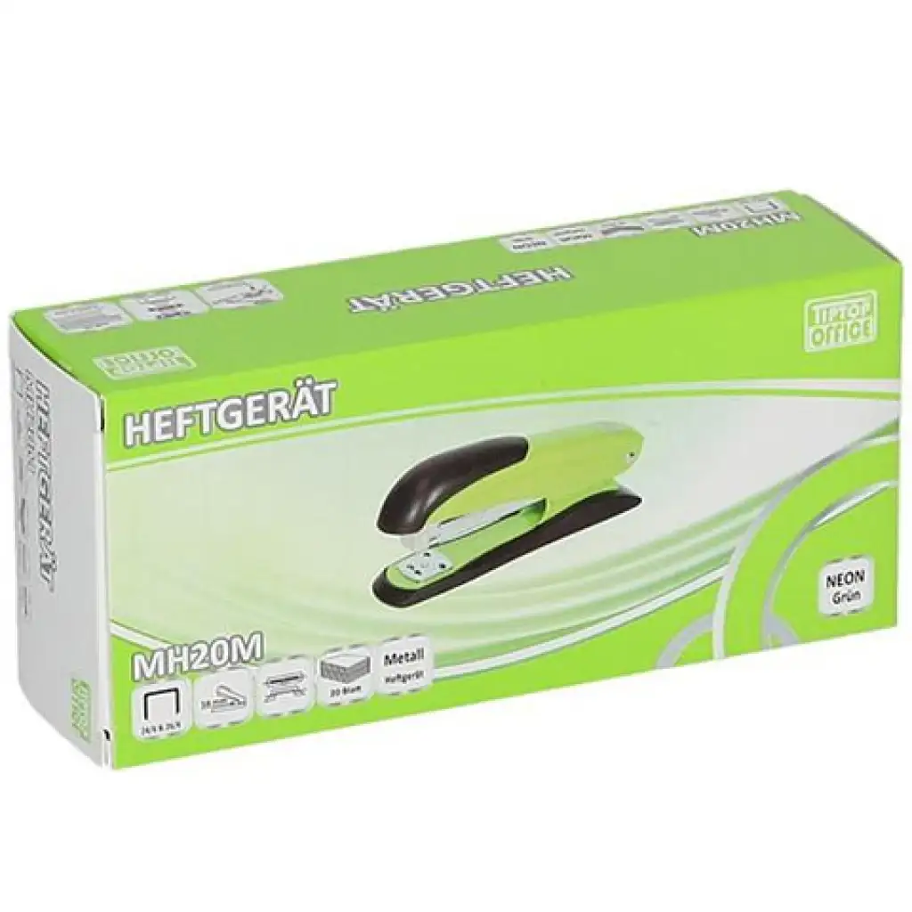 imagen de Spirit: Grapadora de metal verde neón MH20M 1