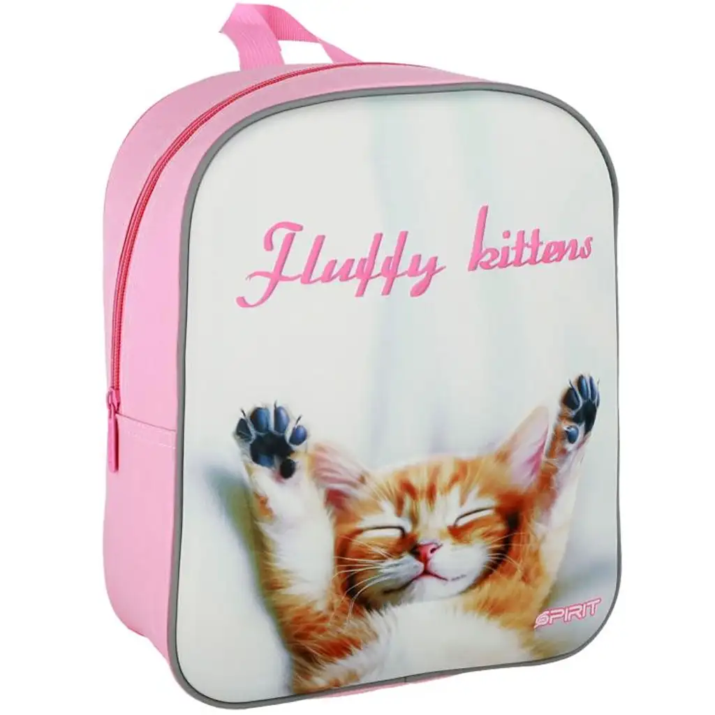 imagen de Spirit: Happy Kittens mochila redondeada con diseño 3D de gatos felices 30x25x12cm 1