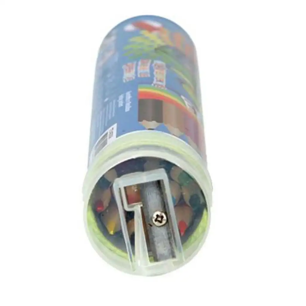 imagen de Spirit: Juego de 12 lápices de colores con sacapuntas en un estuche cilíndrico 2