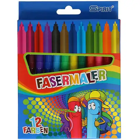 imagen de Spirit: Juego de 12 rotuladores de colores finos 1