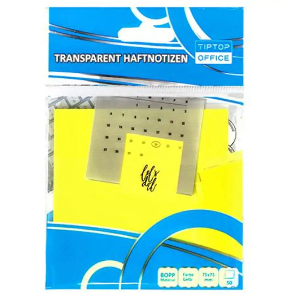 imagen de Spirit: Marcador de página autoadhesivo amarillo translúcido 75x75mm 1