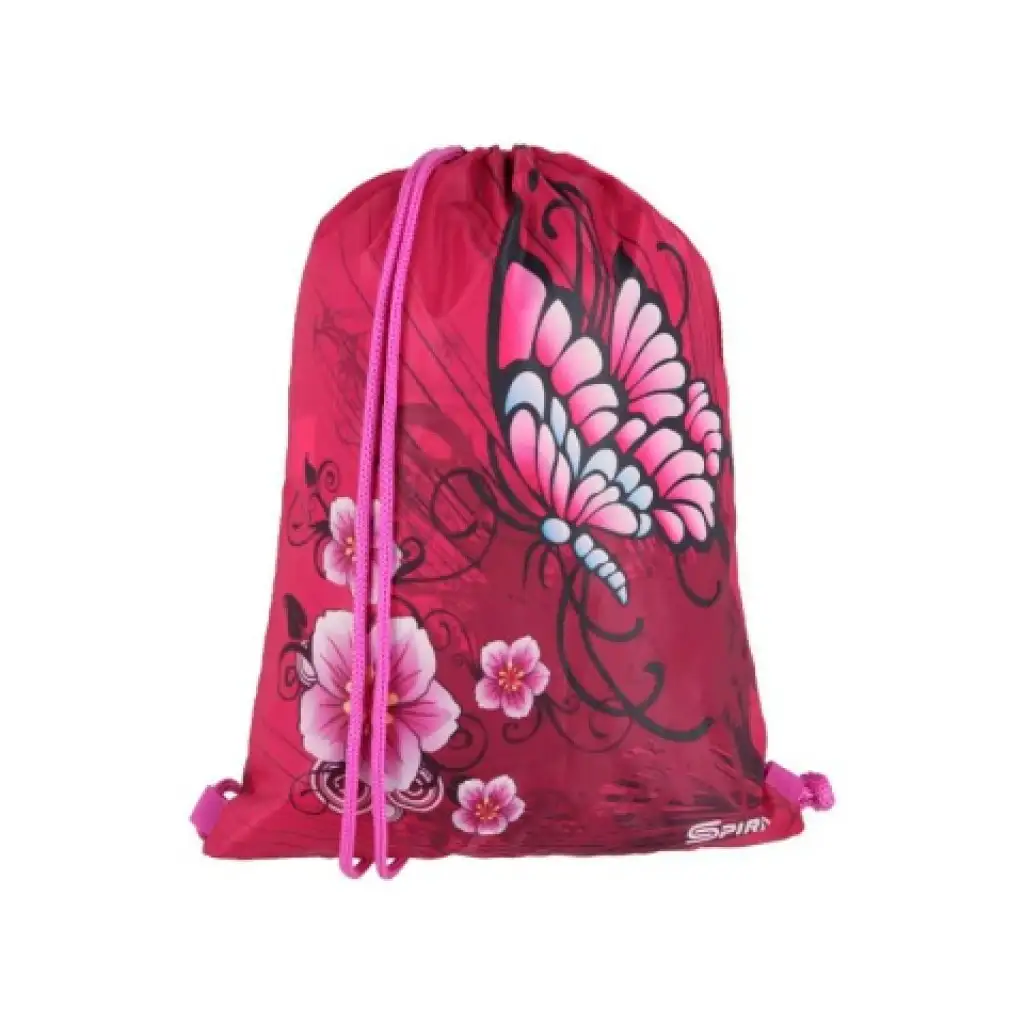 imagen de Spirit: Mariposa con flor set de mochila escolar ergonómica de 4 piezas 2