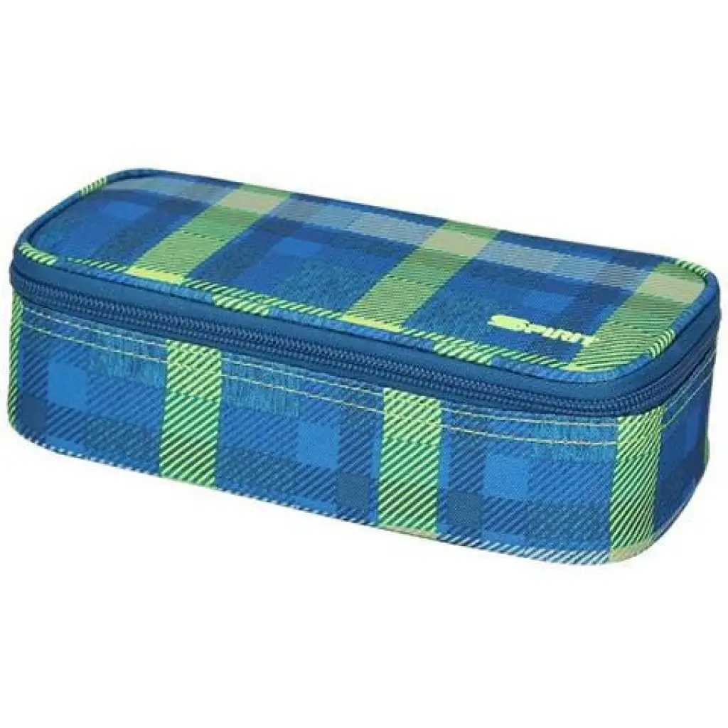 imagen de Spirit: Mi Bolsa azul a cuadros estuche ovalado 23x10cm 1