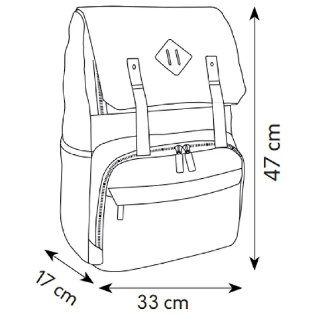 imagen de Spirit: Mochila color púrpura con correas blancas 47x33x17cm 4