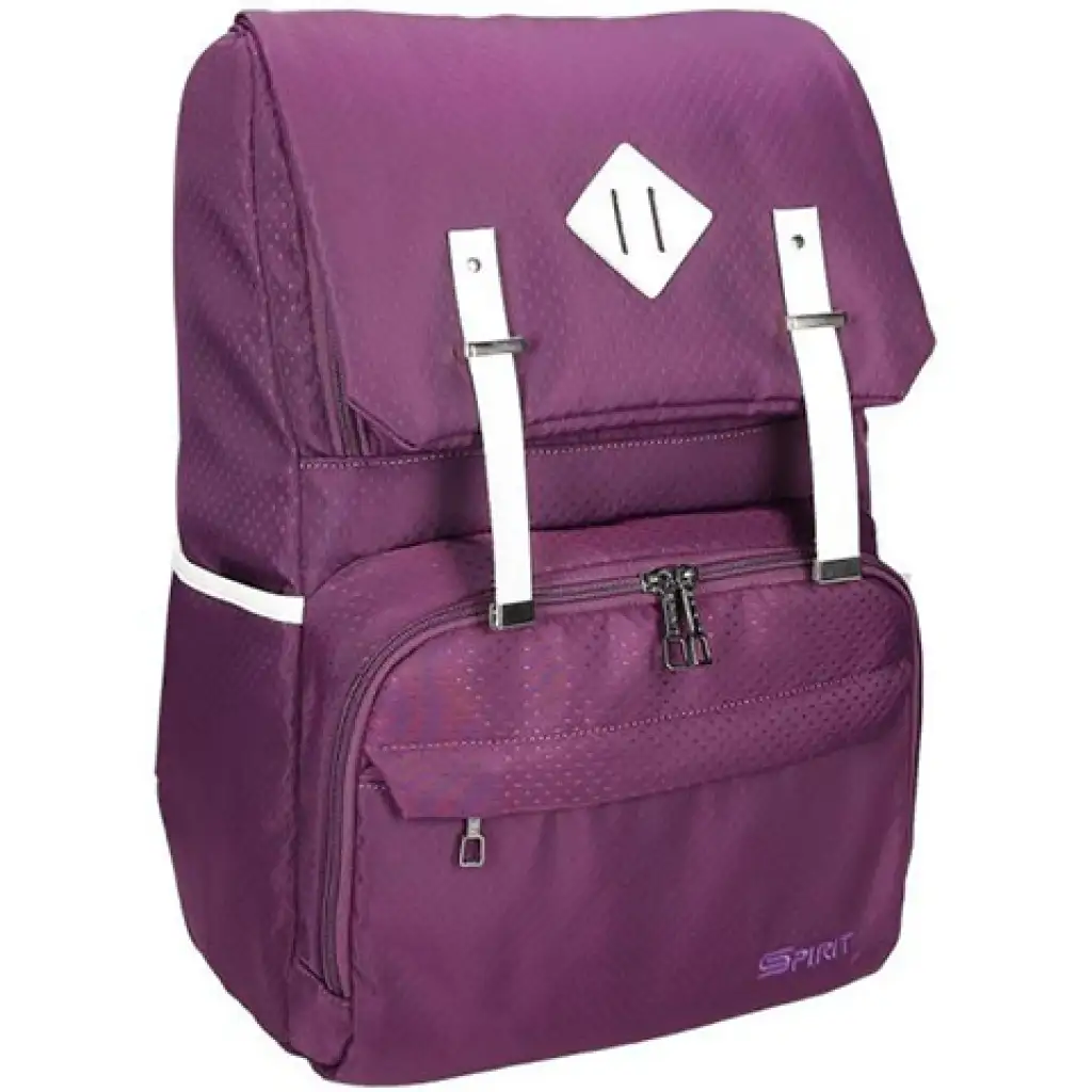 imagen de Spirit: Mochila color púrpura con correas blancas 47x33x17cm 1
