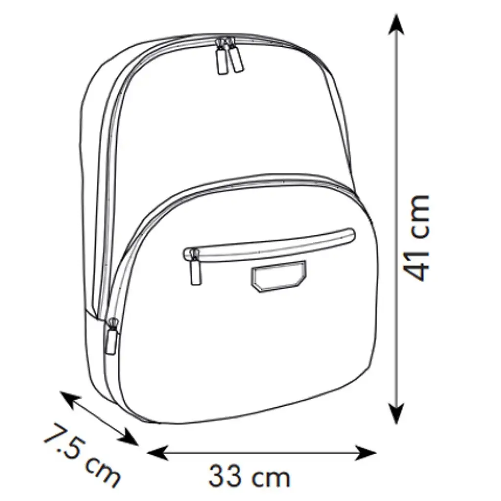 imagen de Spirit: Mochila de cuero sintético negra de tres compartimentos 41x33x7,5cm 4