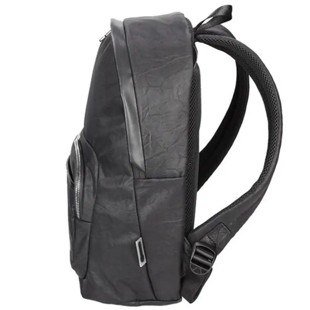 imagen de Spirit: Mochila de cuero sintético negro con bordes redondeados 41x33x7,5cm 2
