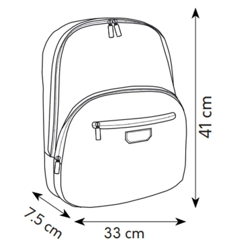 imagen de Spirit: Mochila de cuero sintético negro con bordes redondeados 41x33x7,5cm 4