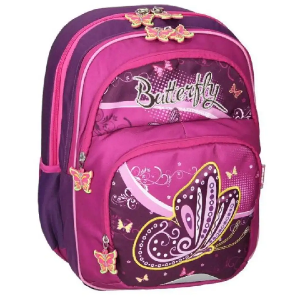 imagen de Spirit: Mochila ergonómica morado-rosa con mariposas 2