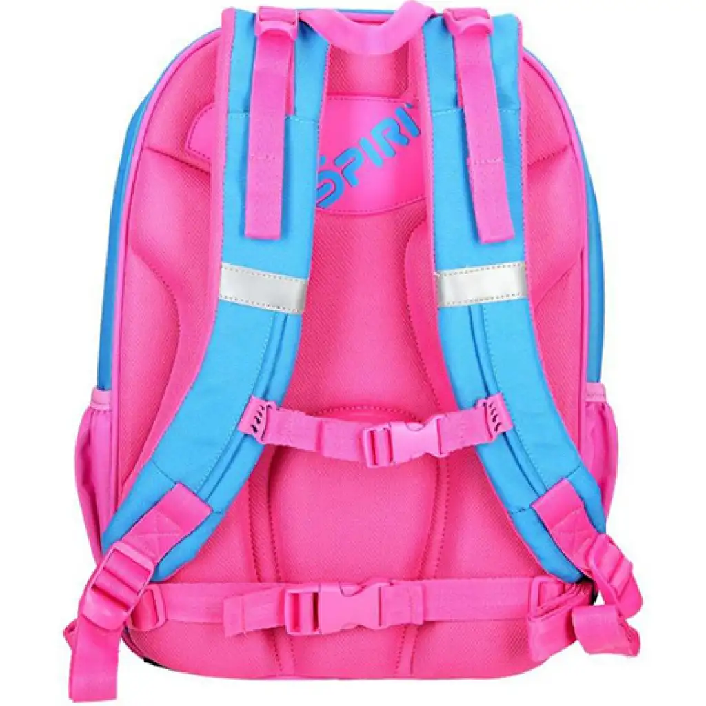 imagen de Spirit: Mochila ergonómica rosa-azul con estampado de mariposas de 4 compartimentos 3