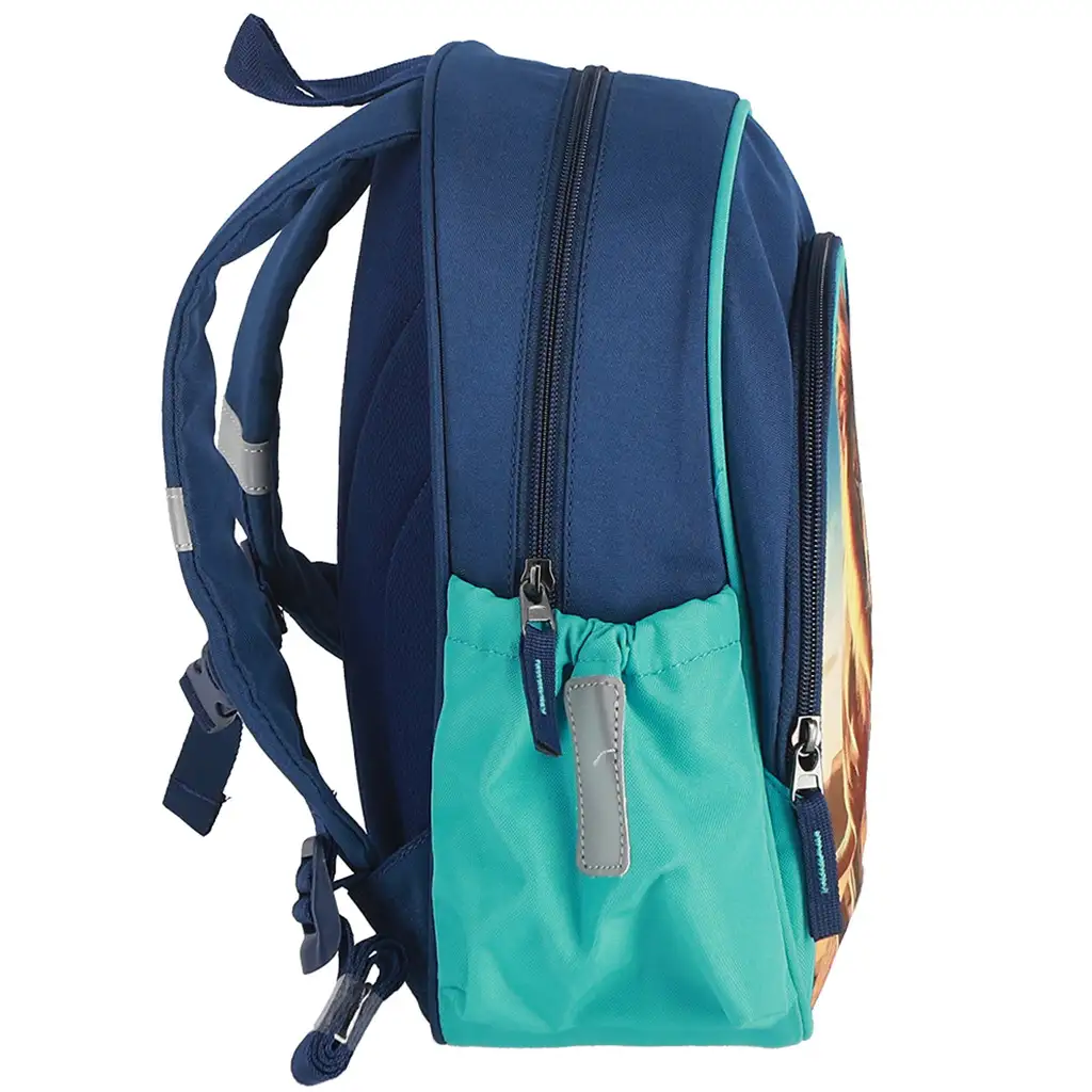 imagen de Spirit: Mochila escolar azul con estampado de león, mochila 24x13x31cm 4