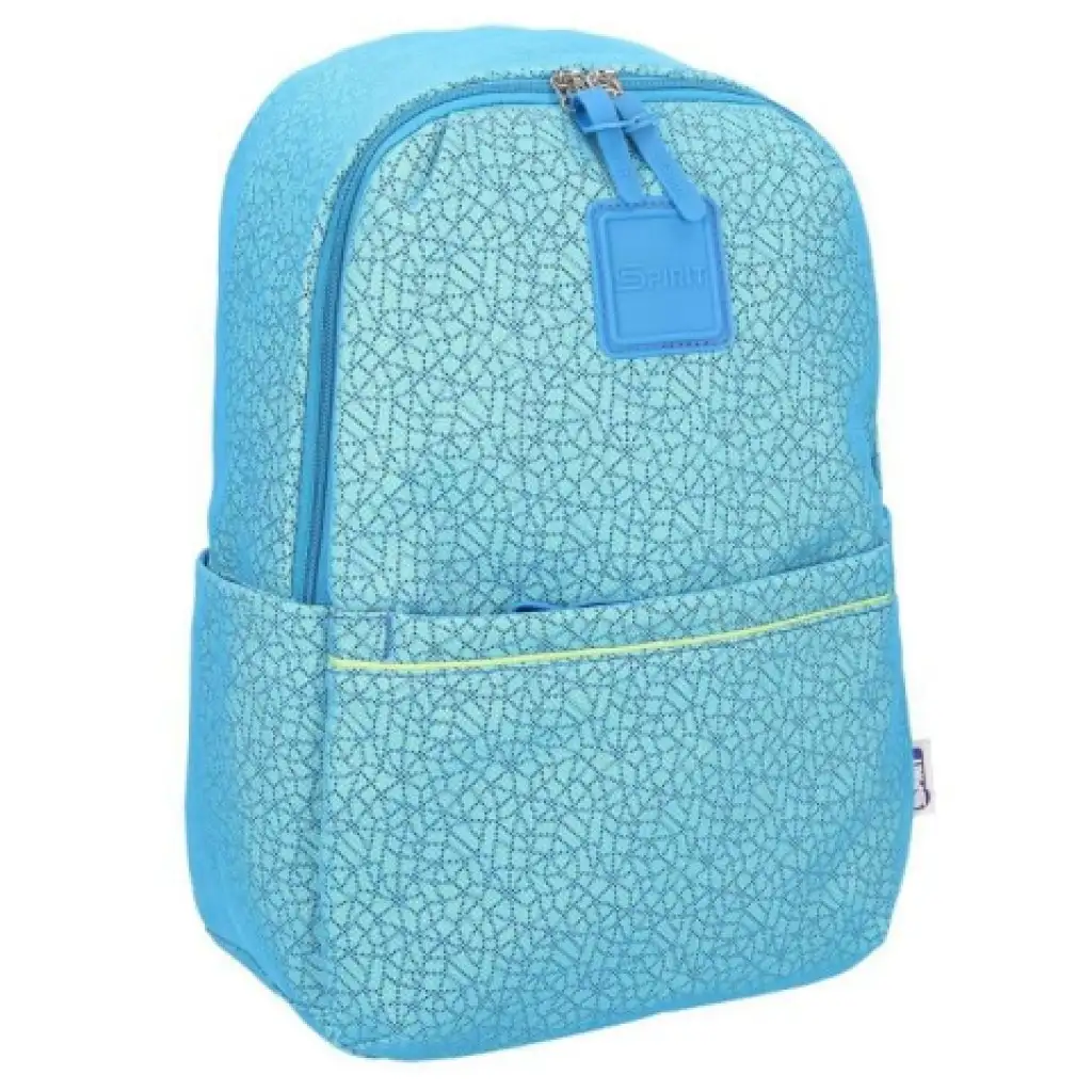 imagen de Spirit: Mochila escolar azul con estampado ligero de malla 43x28x13cm 2