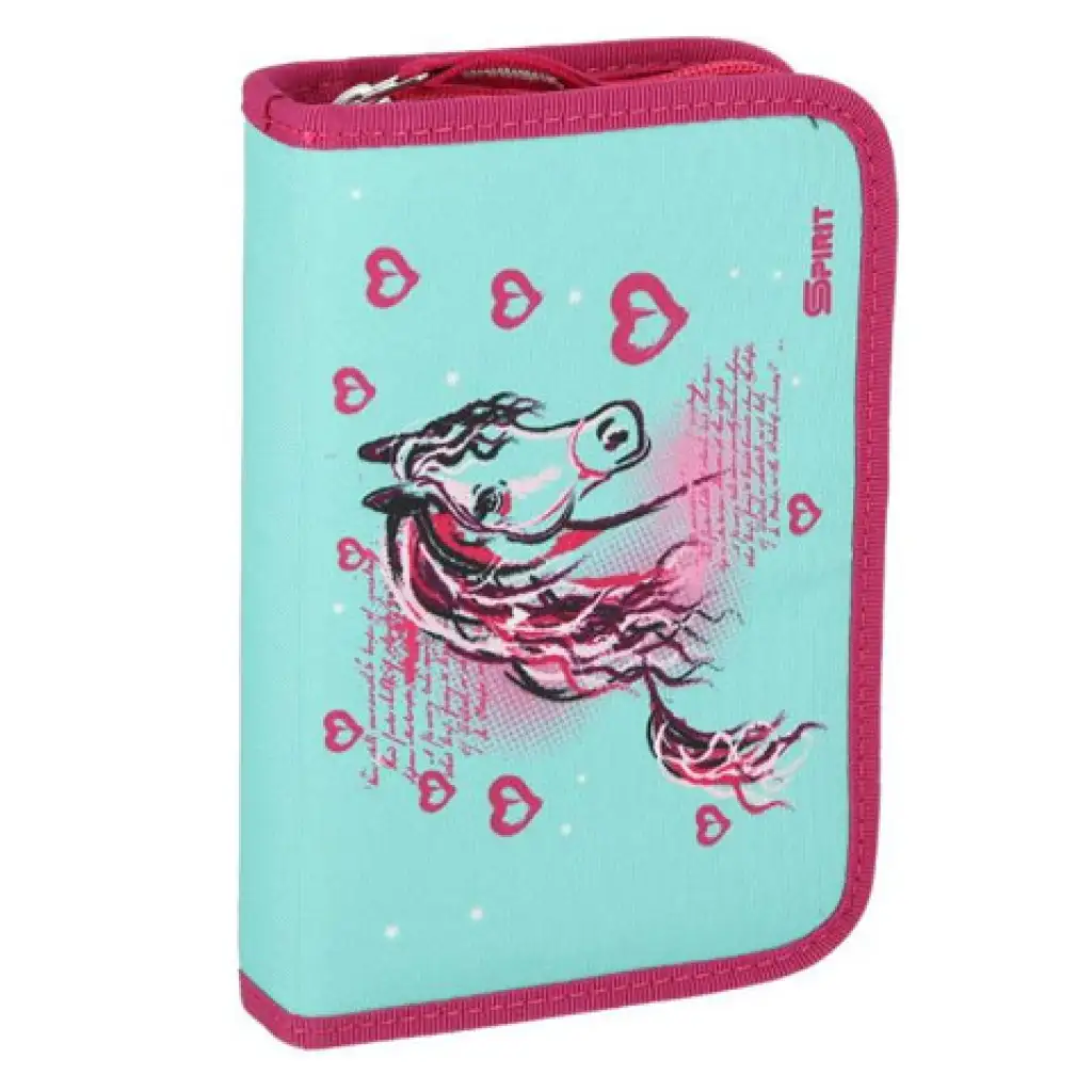 imagen de Spirit: Mochila escolar azul-rosa de 5 piezas con accesorios y luz LED 6