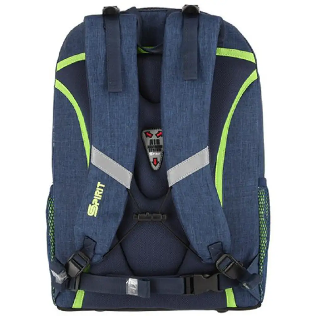 imagen de Spirit: Mochila escolar azul y neón redondeada, mochila 46x33x22cm 2