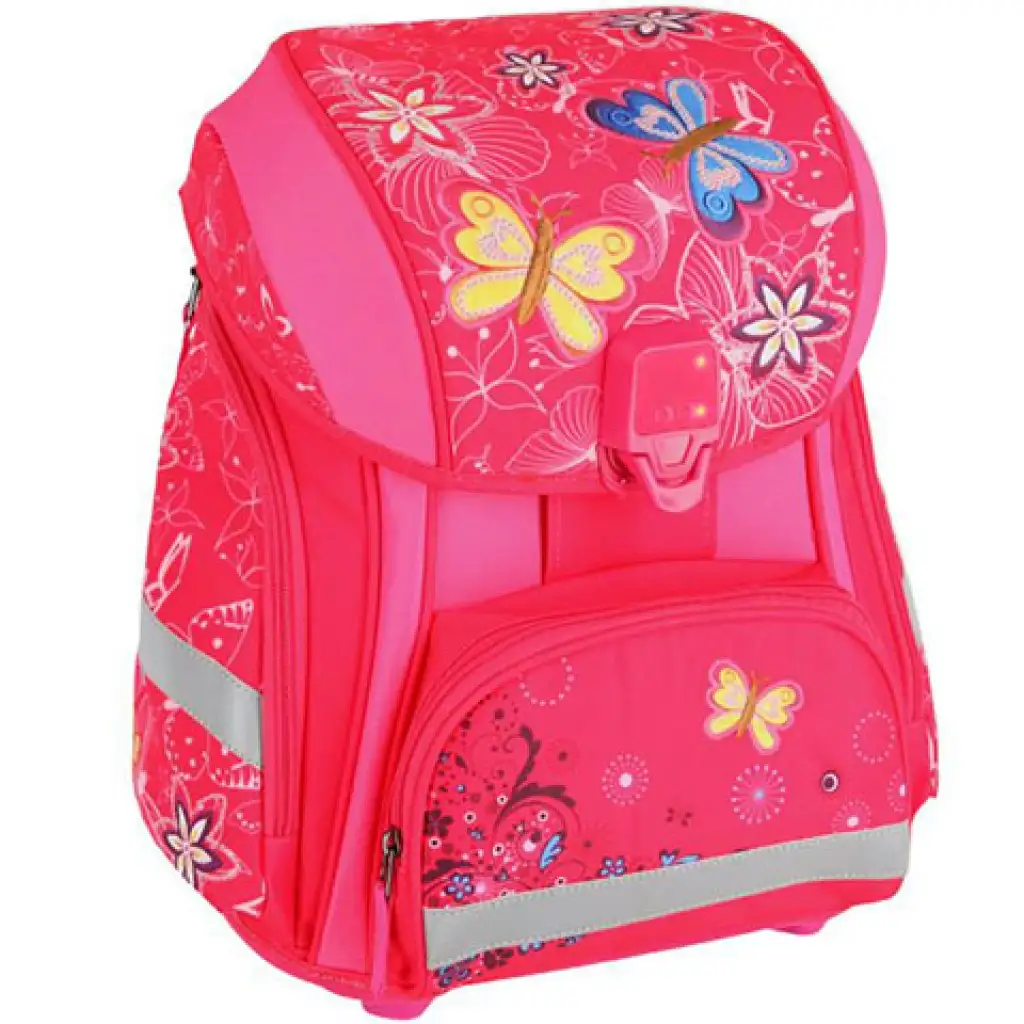 imagen de Spirit: Mochila escolar con diseño de mariposa, set de 5 piezas con LED 2