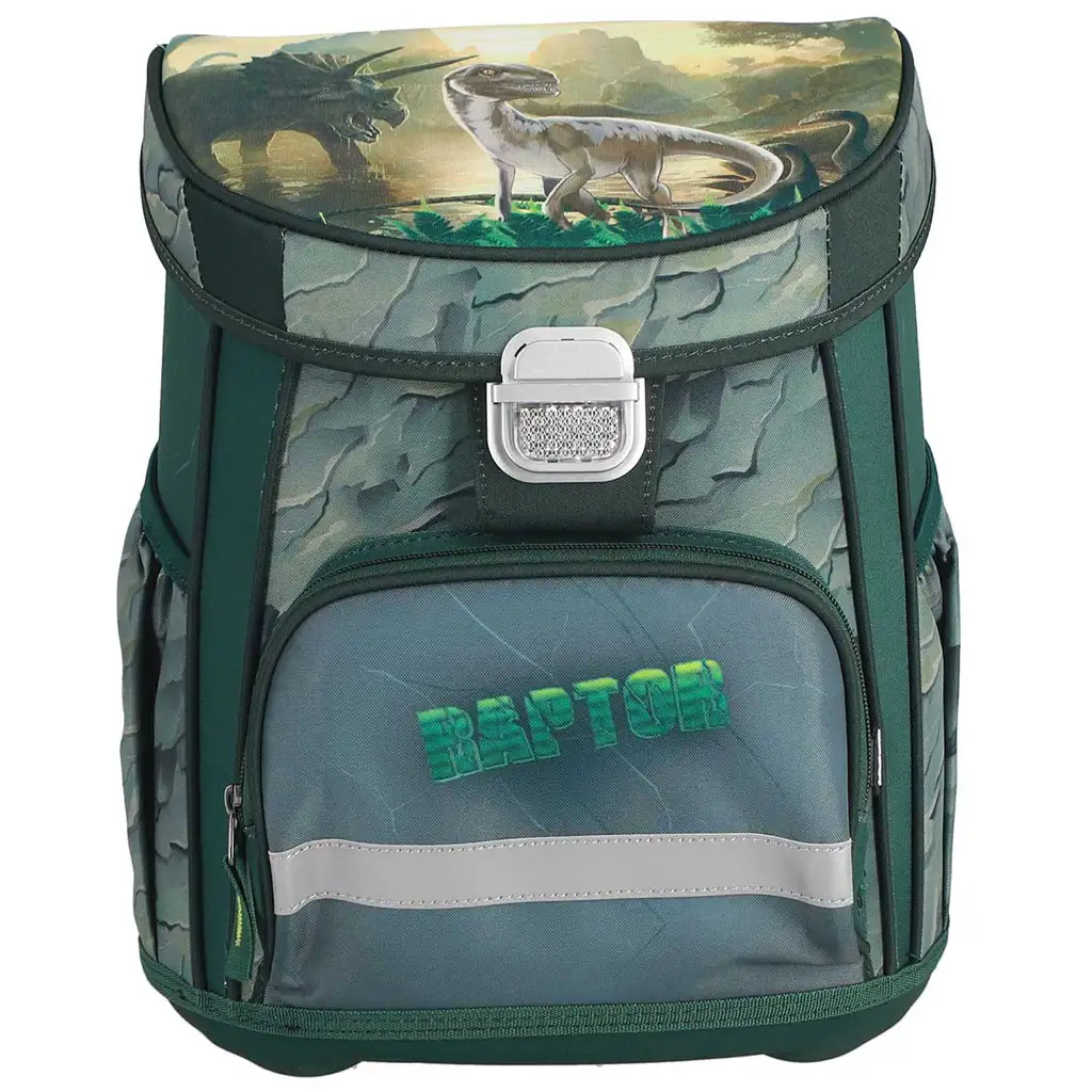 imagen de Spirit: Mochila escolar con diseño de Raptor dinosaurio, set de 5 piezas 38x17x28cm 2