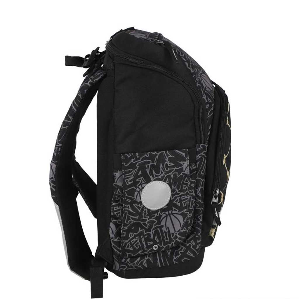 imagen de Spirit: Mochila escolar con estampado de baloncesto, set de 4 piezas 32x19x44cm 2