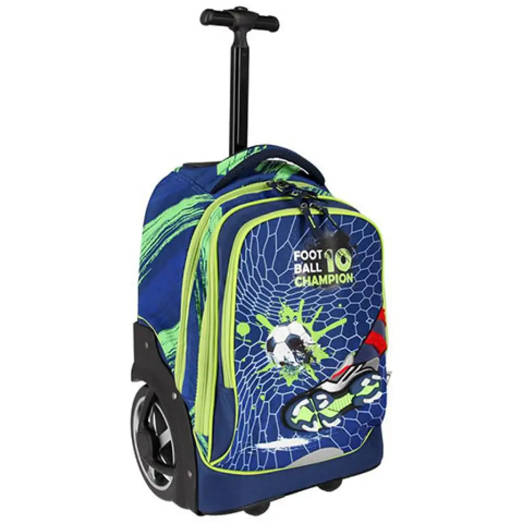 imagen de Spirit: Mochila escolar con ruedas de fútbol No.10 23x34x46cm 1