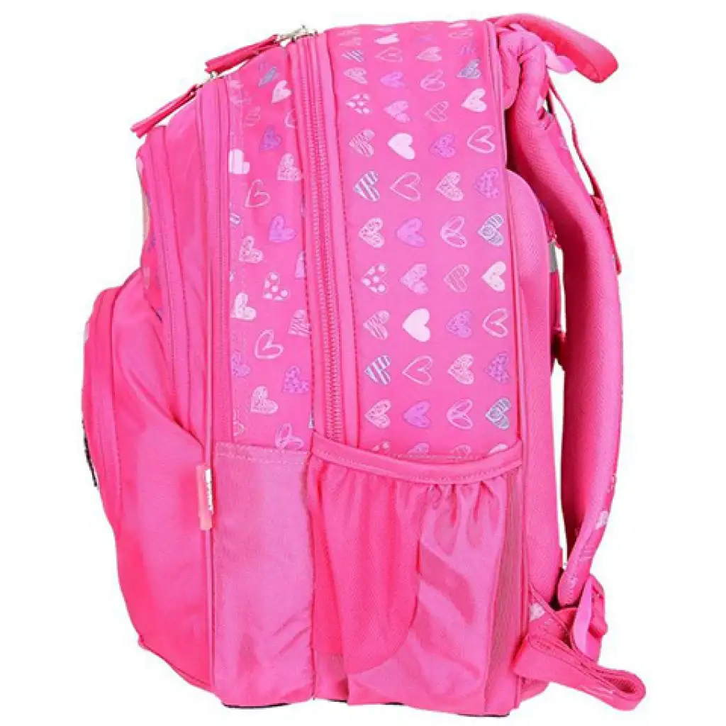imagen de Spirit: Mochila escolar ergonómica con diseño de corazones rosa con purpurina 2