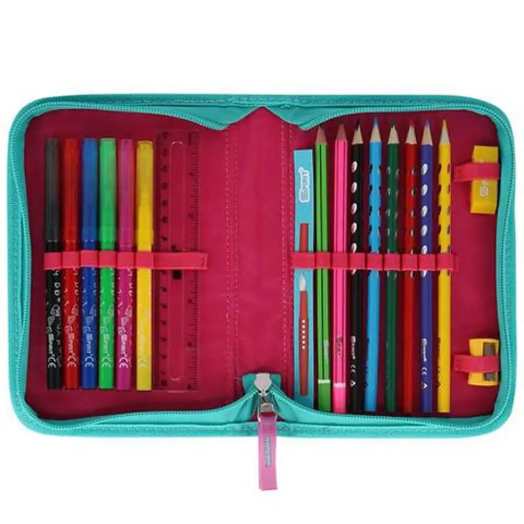 imagen de Spirit: Mochila escolar ergonómica de 5 piezas con diseño 3D de unicornio y luz LED 34x22x41cm 7