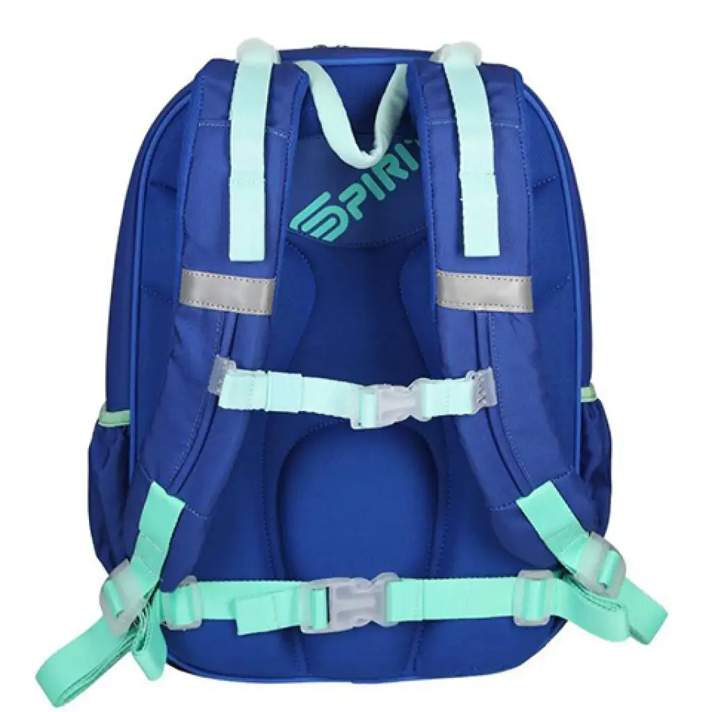 imagen de Spirit: Mochila escolar ergonómica redondeada de color azul con diseño de sirena 40x20x18cm 3