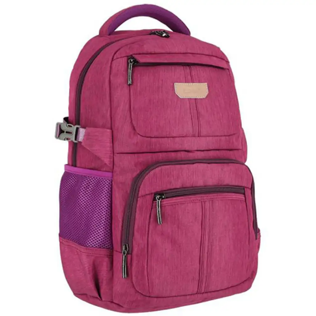 imagen de Spirit: Mochila escolar Etty de color malva con cuatro compartimentos, mochila 45x35x18cm 1
