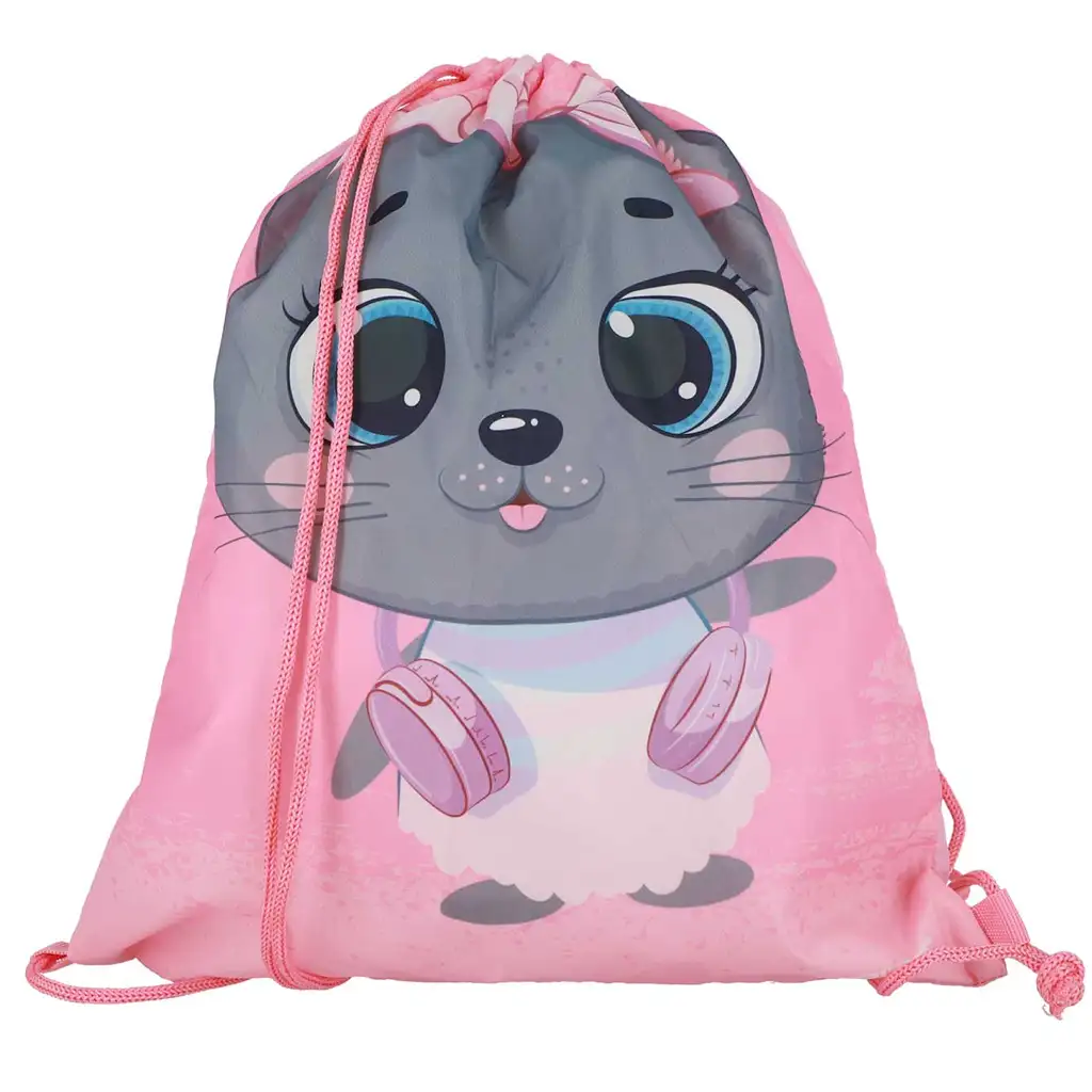 imagen de Spirit: Mochila escolar gris con gato, set de 5 piezas 38x17x28cm 5