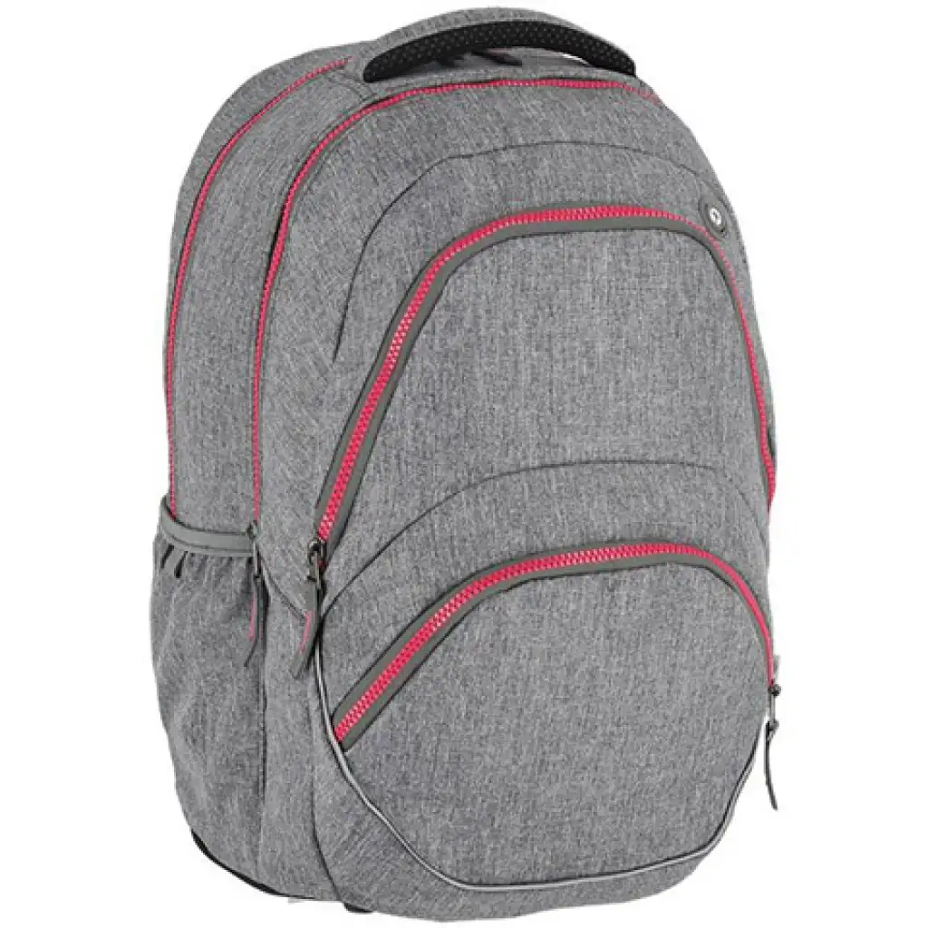 imagen de Spirit: Mochila escolar gris y rosa con esquinas redondeadas 46x33x22cm 1