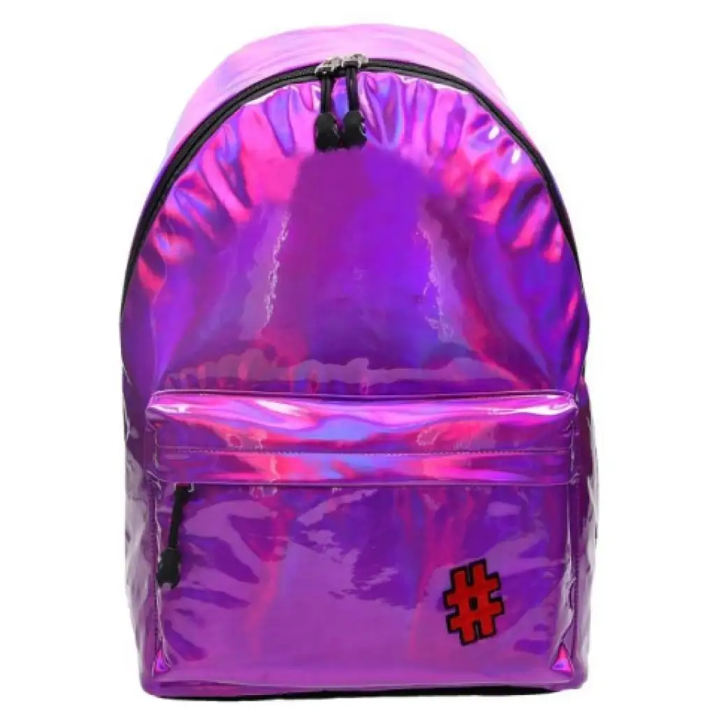 imagen de Spirit: Mochila escolar metálica morada, mochila 43x31x19cm 1