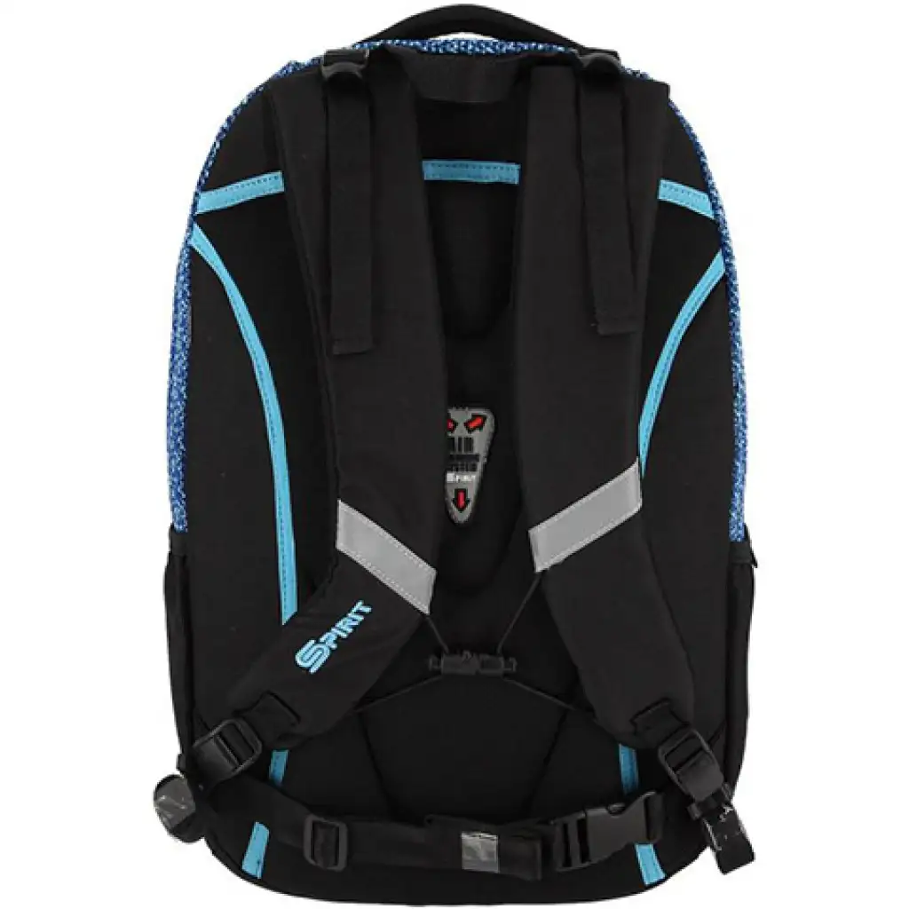 imagen de Spirit: Mochila escolar negra y azul Campus, mochila 46x33x22cm 2