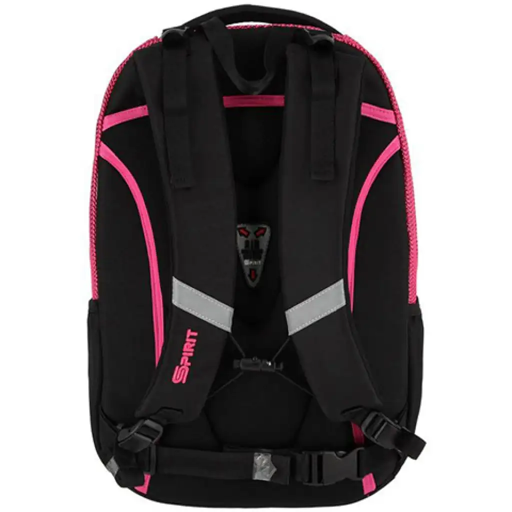 imagen de Spirit: Mochila escolar negra y rosa con esquinas redondeadas 46x33x22cm 2