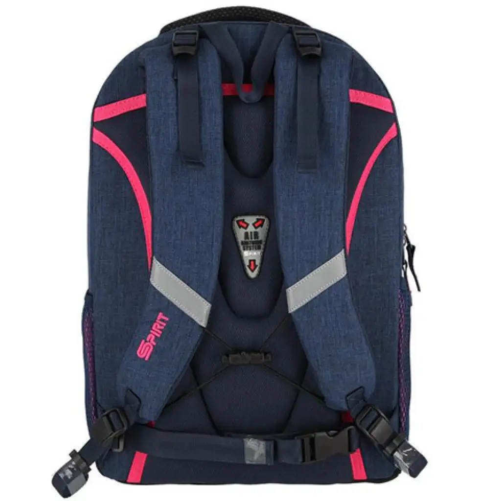 imagen de Spirit: Mochila escolar redondeada azul y rosa Freedom, mochila 46x33x22cm 2