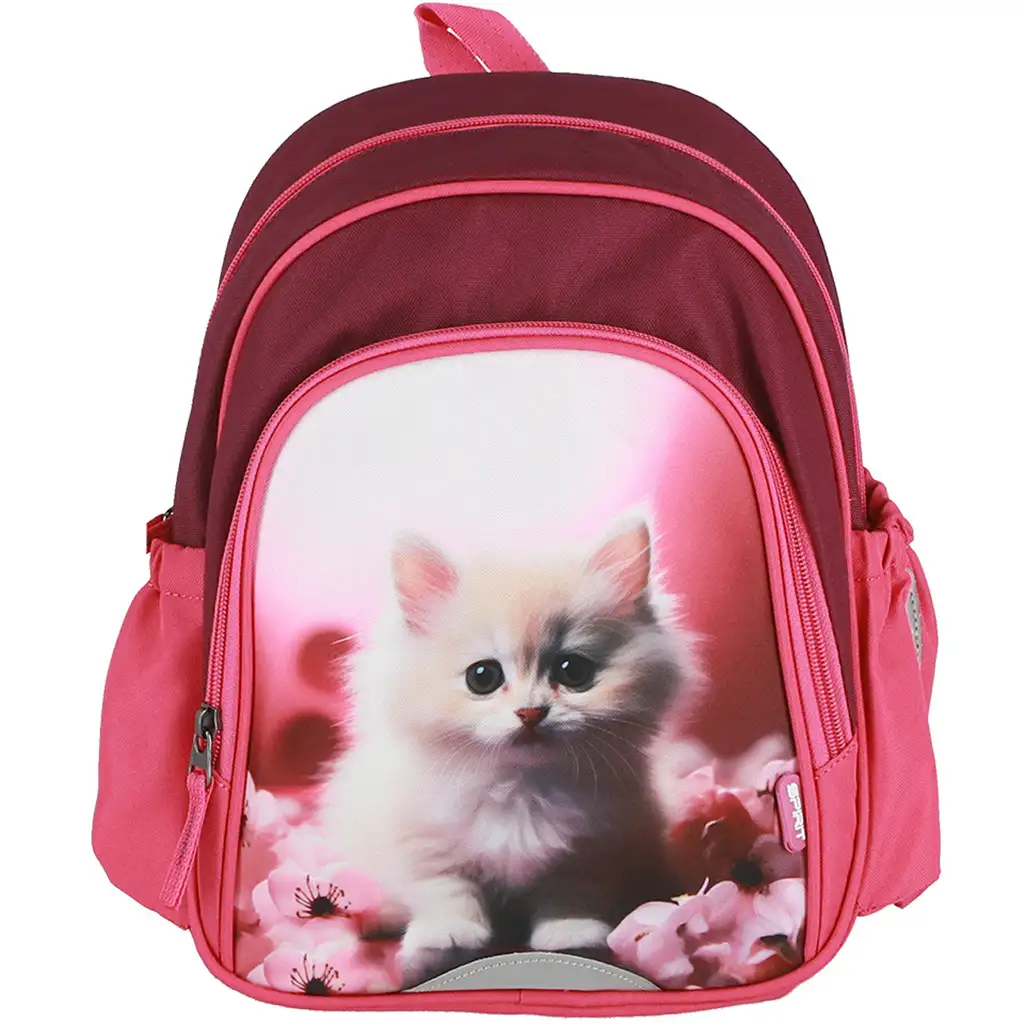 imagen de Spirit: Mochila escolar redondeada con estampado de gatito, mochila 24x13x31cm 3