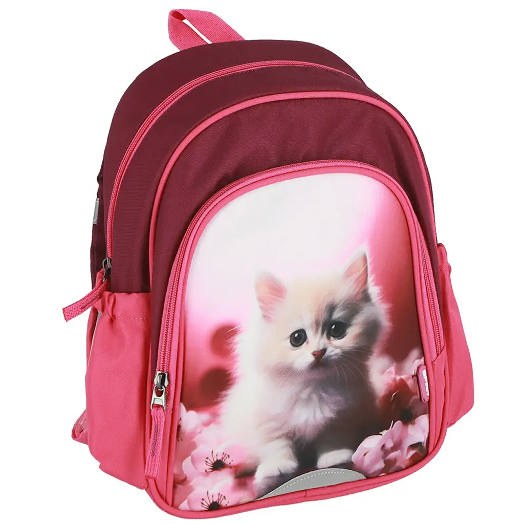 imagen de Spirit: Mochila escolar redondeada con estampado de gatito, mochila 24x13x31cm 1