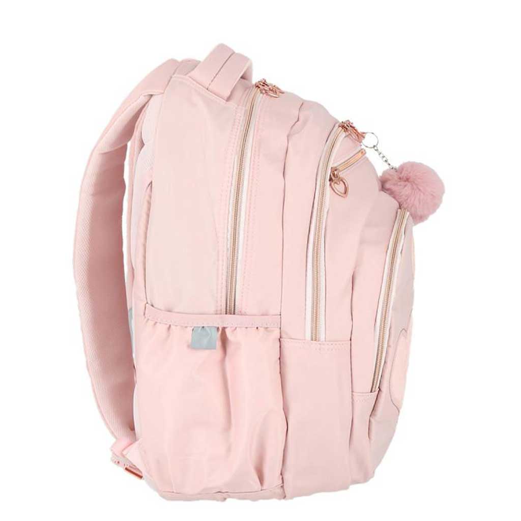 imagen de Spirit: Mochila escolar redondeada de 3 compartimentos con corazones, mochila 31x21x46cm 3
