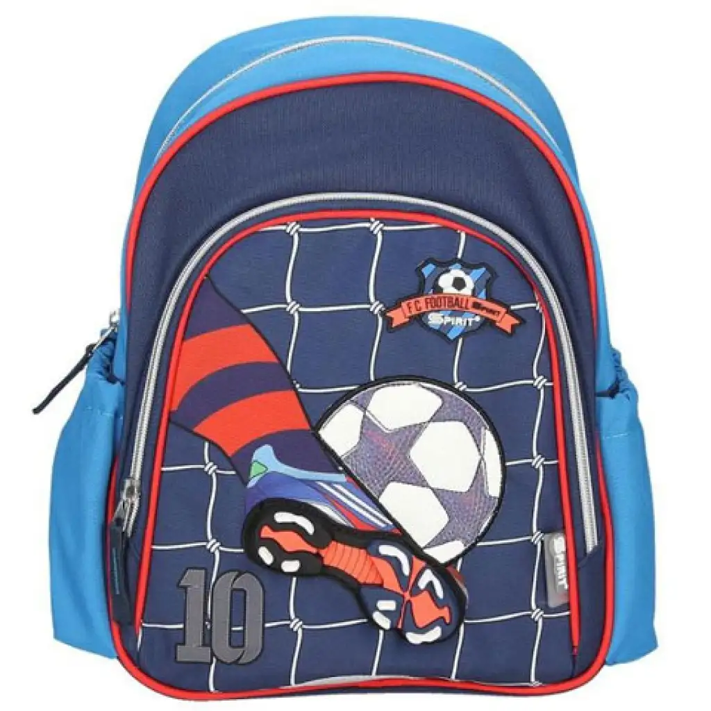 imagen de Spirit: Mochila escolar redondeada de fútbol no.10, mochila 24x13x31cm 1