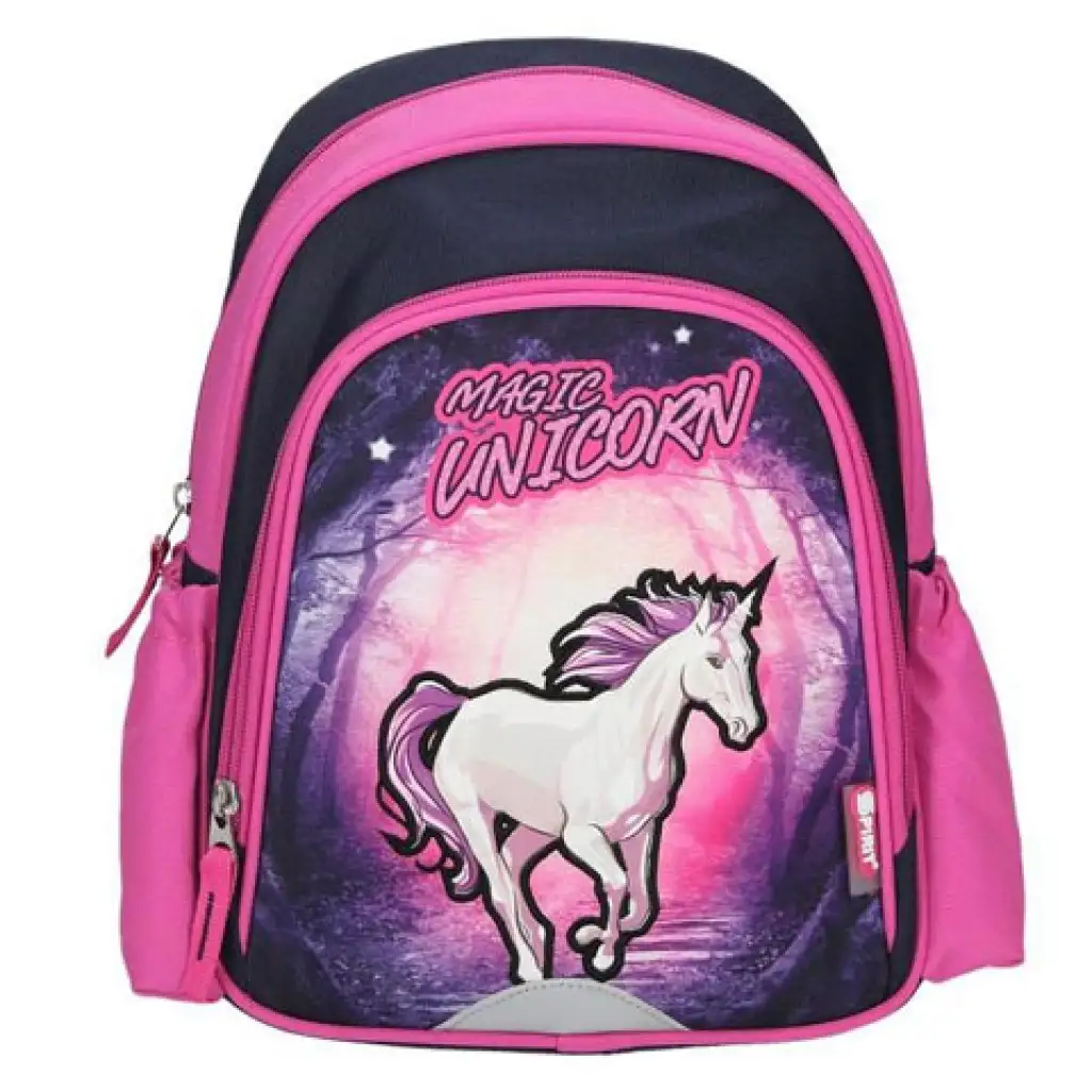 imagen de Spirit: Mochila escolar redondeada Unicornio Mágico 24x13x31cm 1