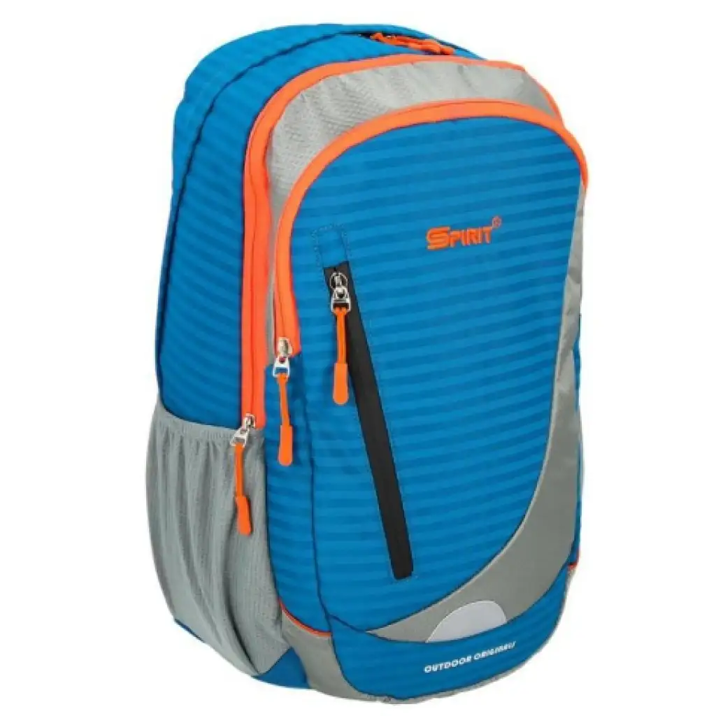 imagen de Spirit: Mochila escolar Stilo azul-gris-naranja, mochila 47x21x21cm 2