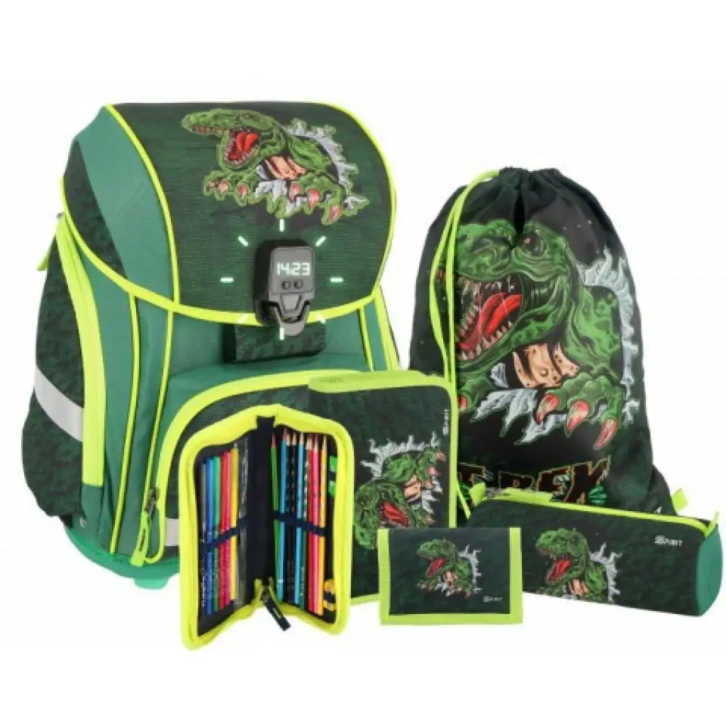 imagen de Spirit: Mochila LED con estampado de T-Rex, set de 5 piezas 1