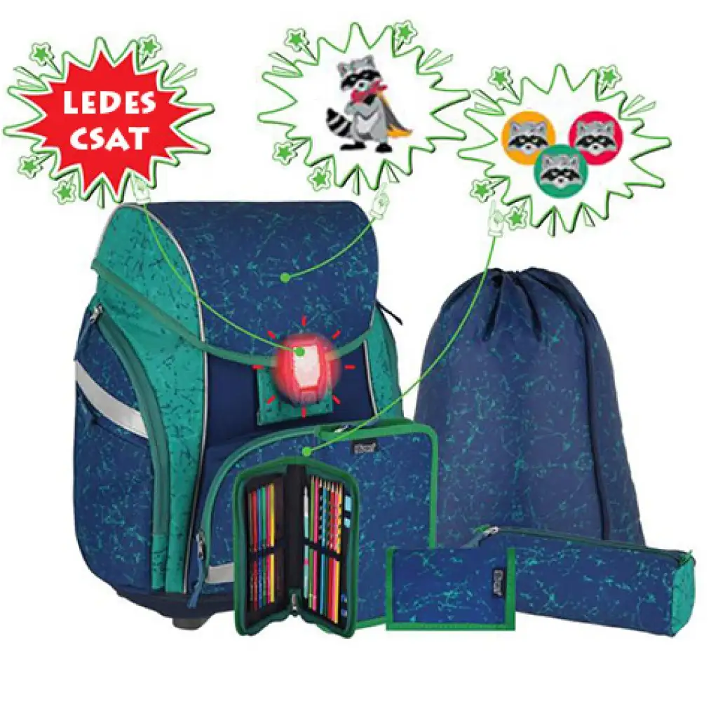 imagen de Spirit: Mochila LED de mapache, set de 7 piezas 1