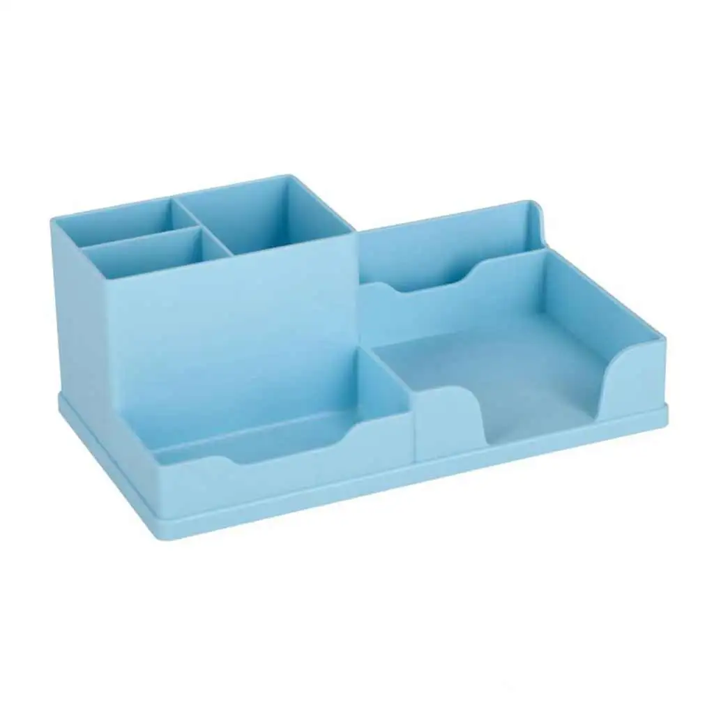 imagen de Spirit: Organizador de escritorio de varios compartimentos en azul pastel 1