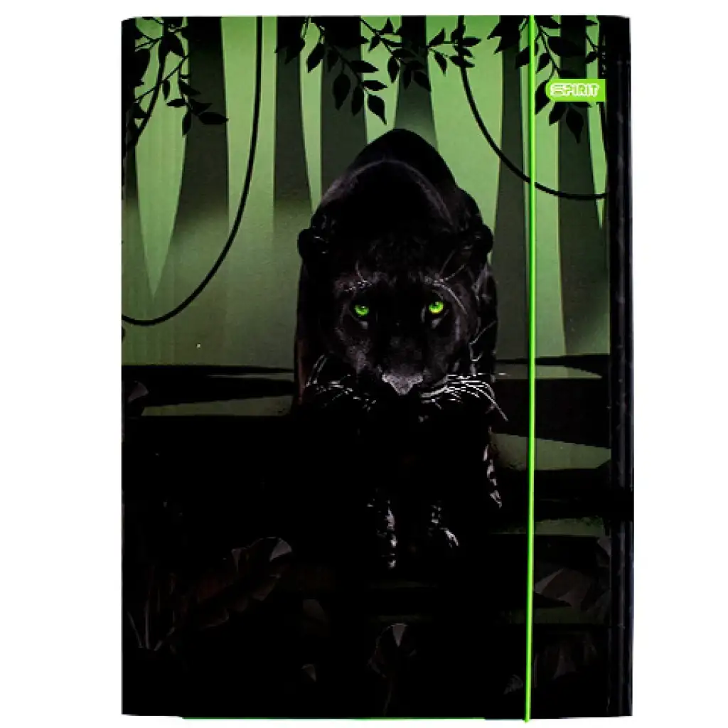 imagen de Spirit: Panther carpeta negra de goma tamaño A/4 1