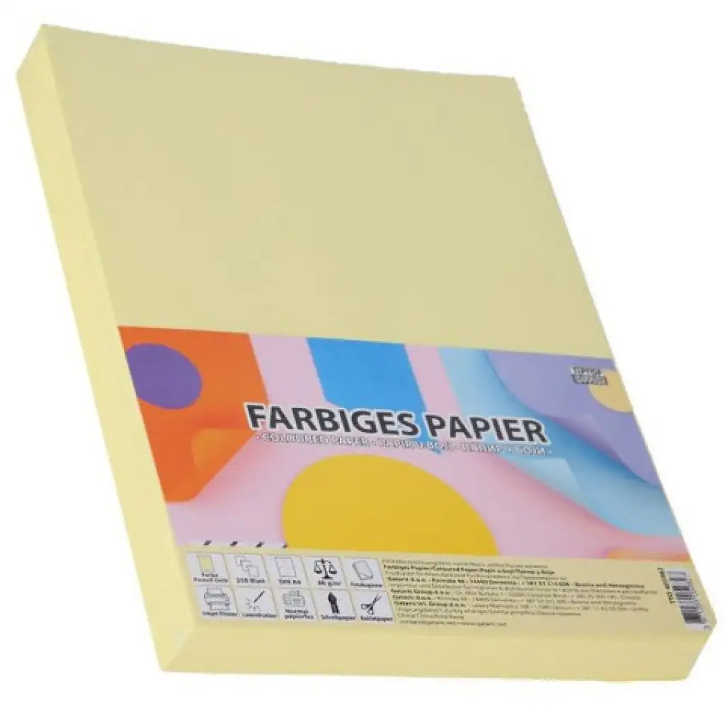 imagen de Spirit: Papel de copia A4 de 80g en color amarillo pastel 250 hojas 1